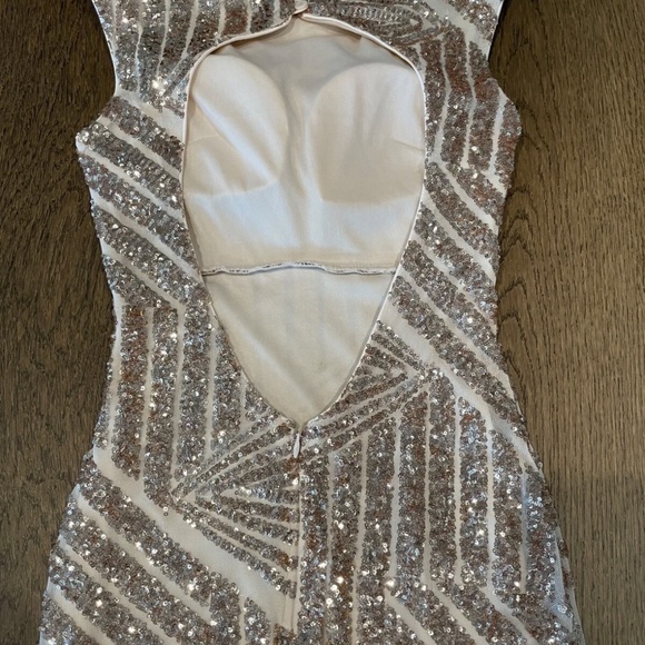 Eureka Mermaid Rose Gold Sequin Dress Women’s Size XS Prom Wedding Formal - Picture 8 of 9